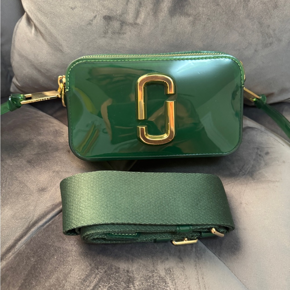Marc Jacobs Green Crossbody Bag with Gold Hardware